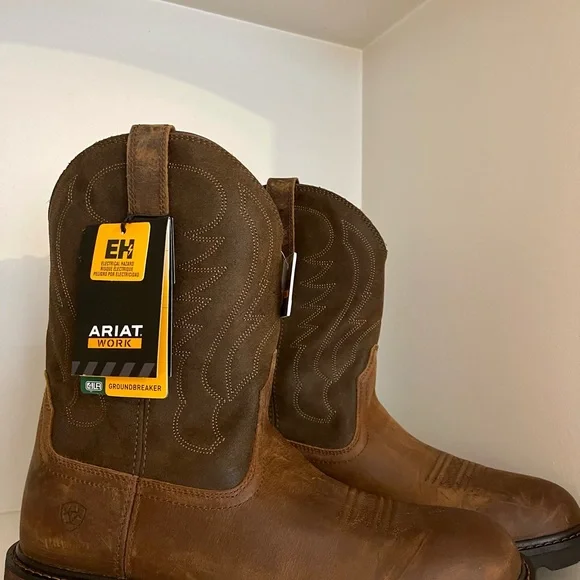 NWT Ariat Men’s Groundbreaker Work Boot - Picture 2 of 10